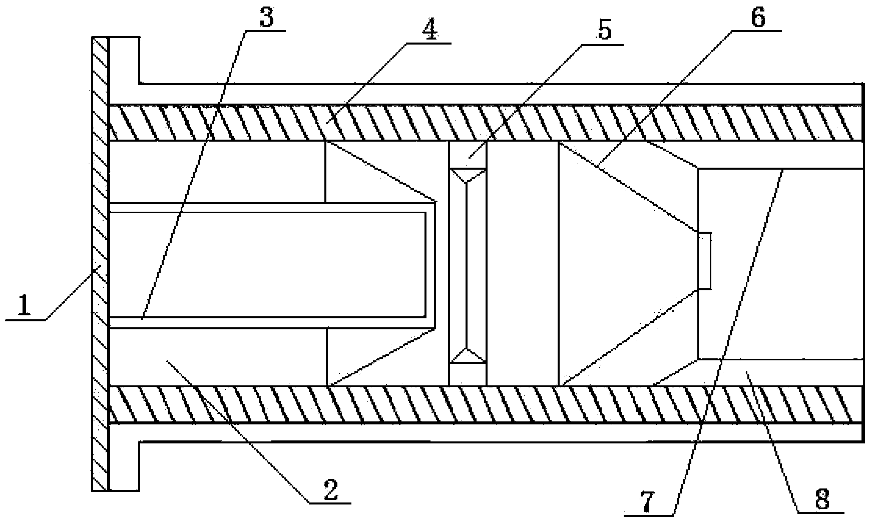 Exhaust silencing tube structure