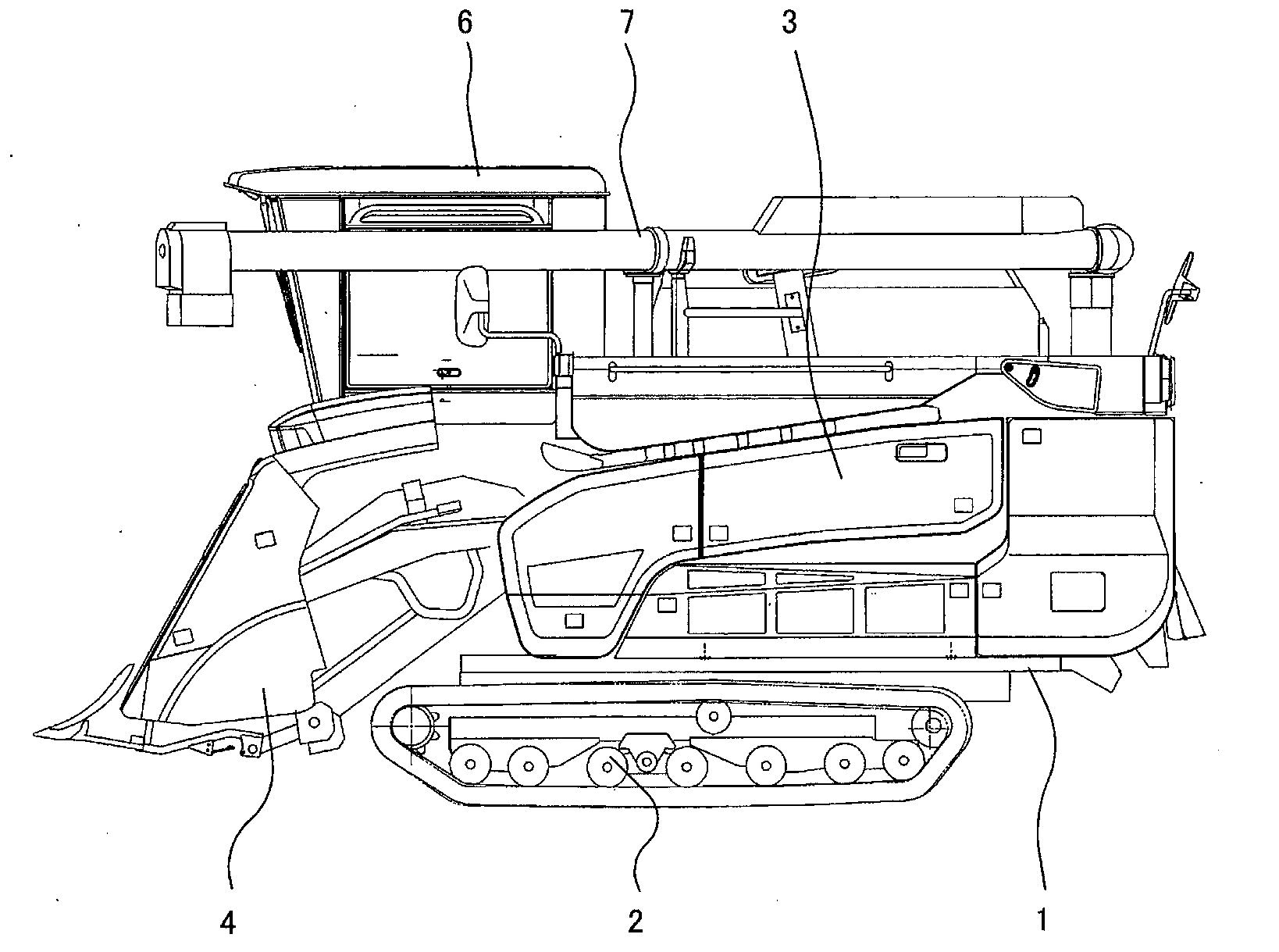 Driving part structure of working vehicle