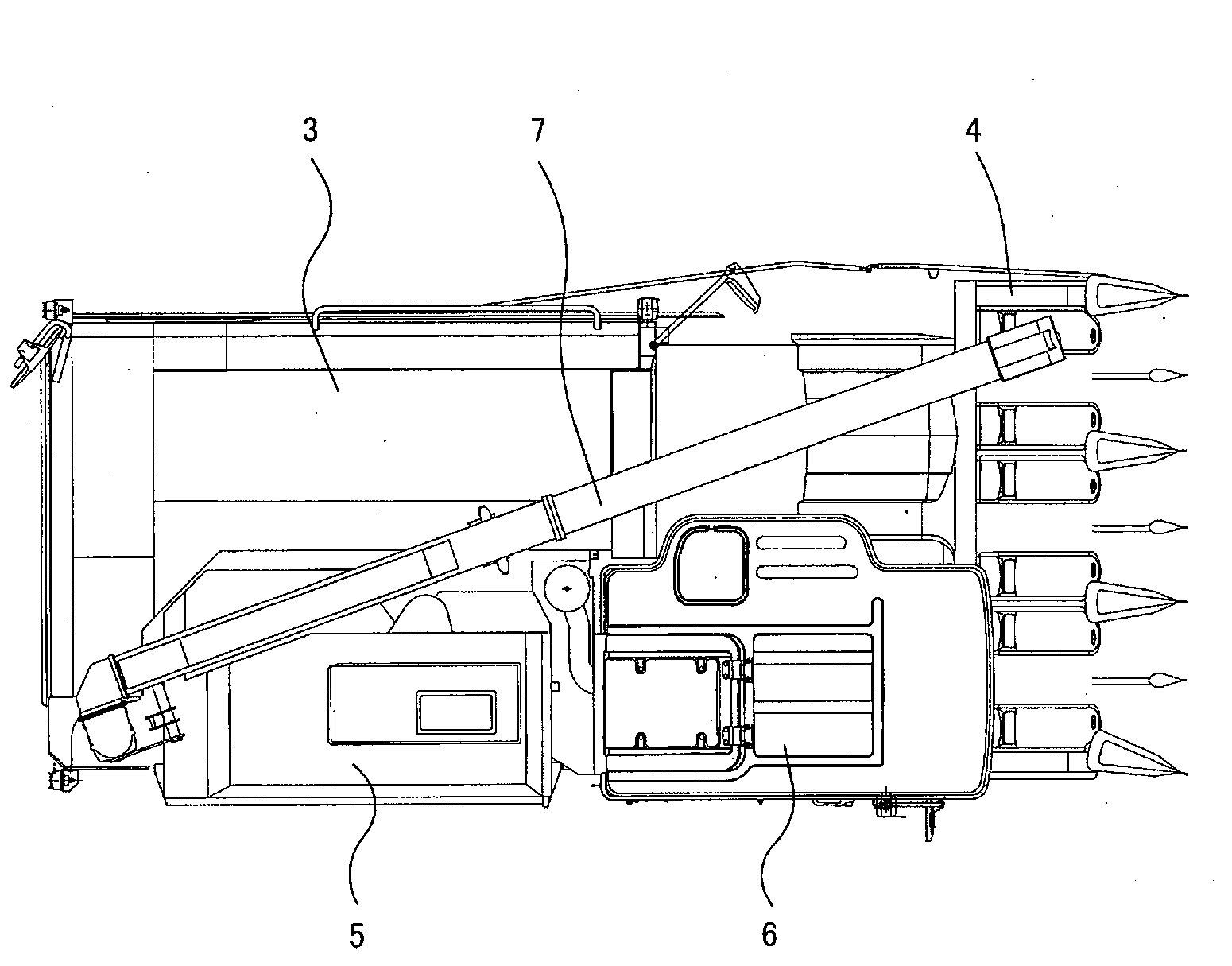 Driving part structure of working vehicle