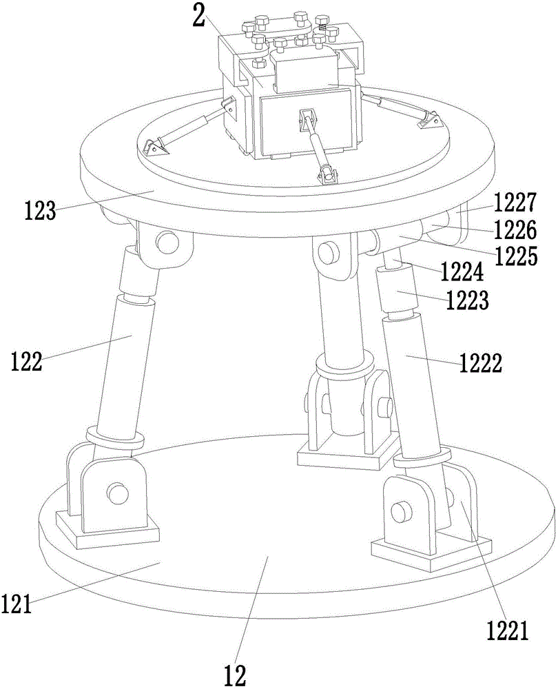 Building detachable fixing device based on parallel mechanism