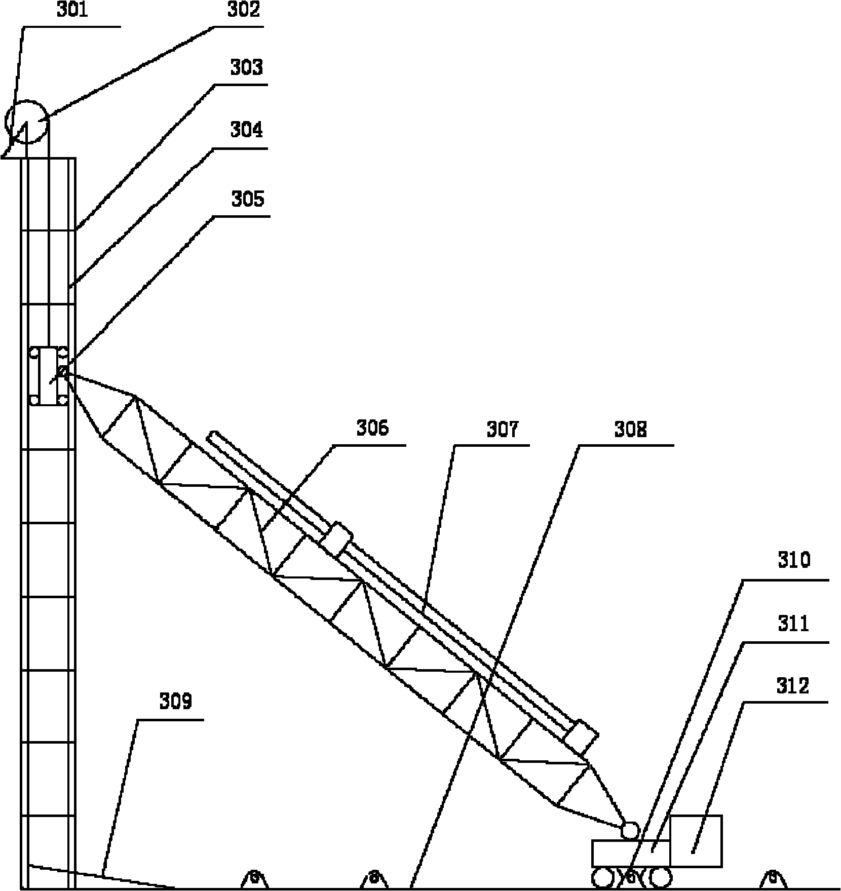 Multifunctional sucker-rod pump hoisting simulation test system