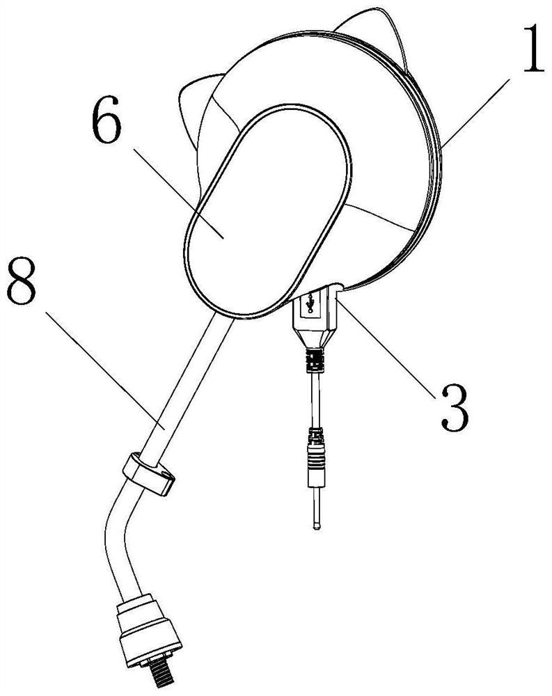 Multifunctional rearview mirror of electric vehicle