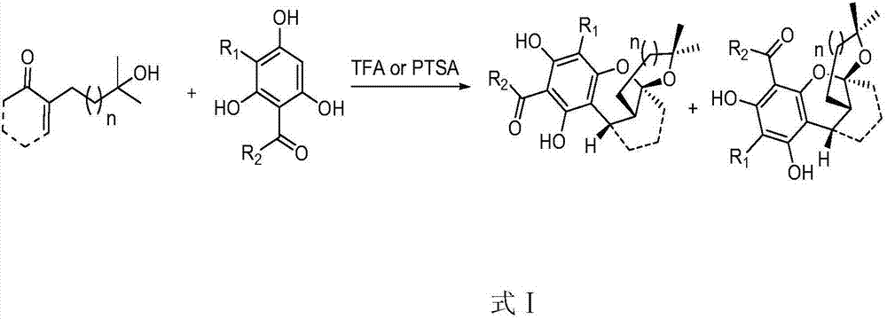 Preparation method of Myrtucommulone J, Myrtucommuacetalone and analogues of Myrtucommulone J and Myrtucommuacetalone