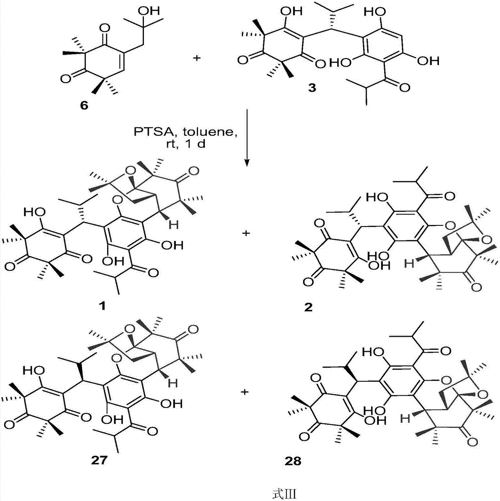 Preparation method of Myrtucommulone J, Myrtucommuacetalone and analogues of Myrtucommulone J and Myrtucommuacetalone