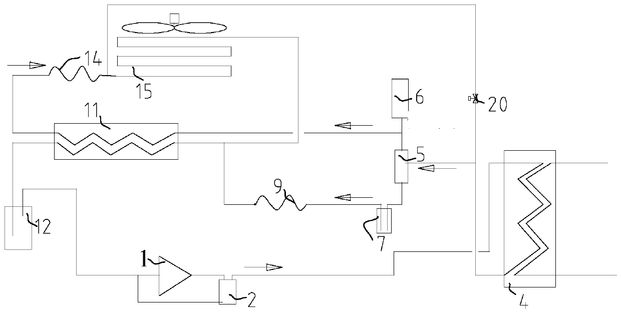 A self-cascading low ambient temperature air source heat pump system