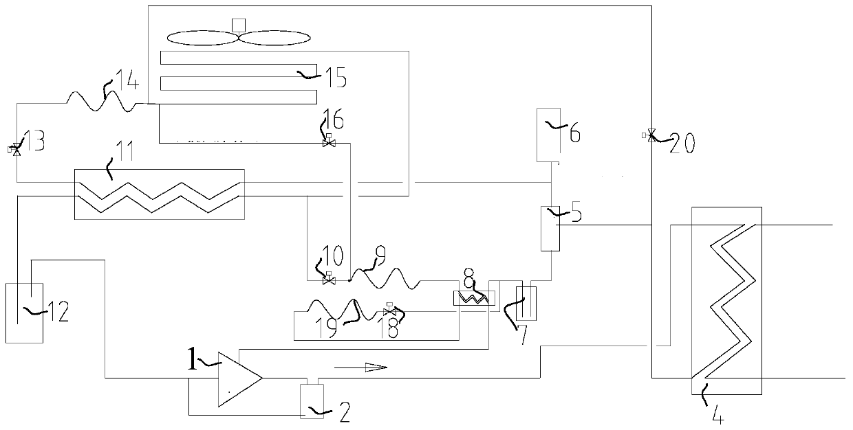 A self-cascading low ambient temperature air source heat pump system