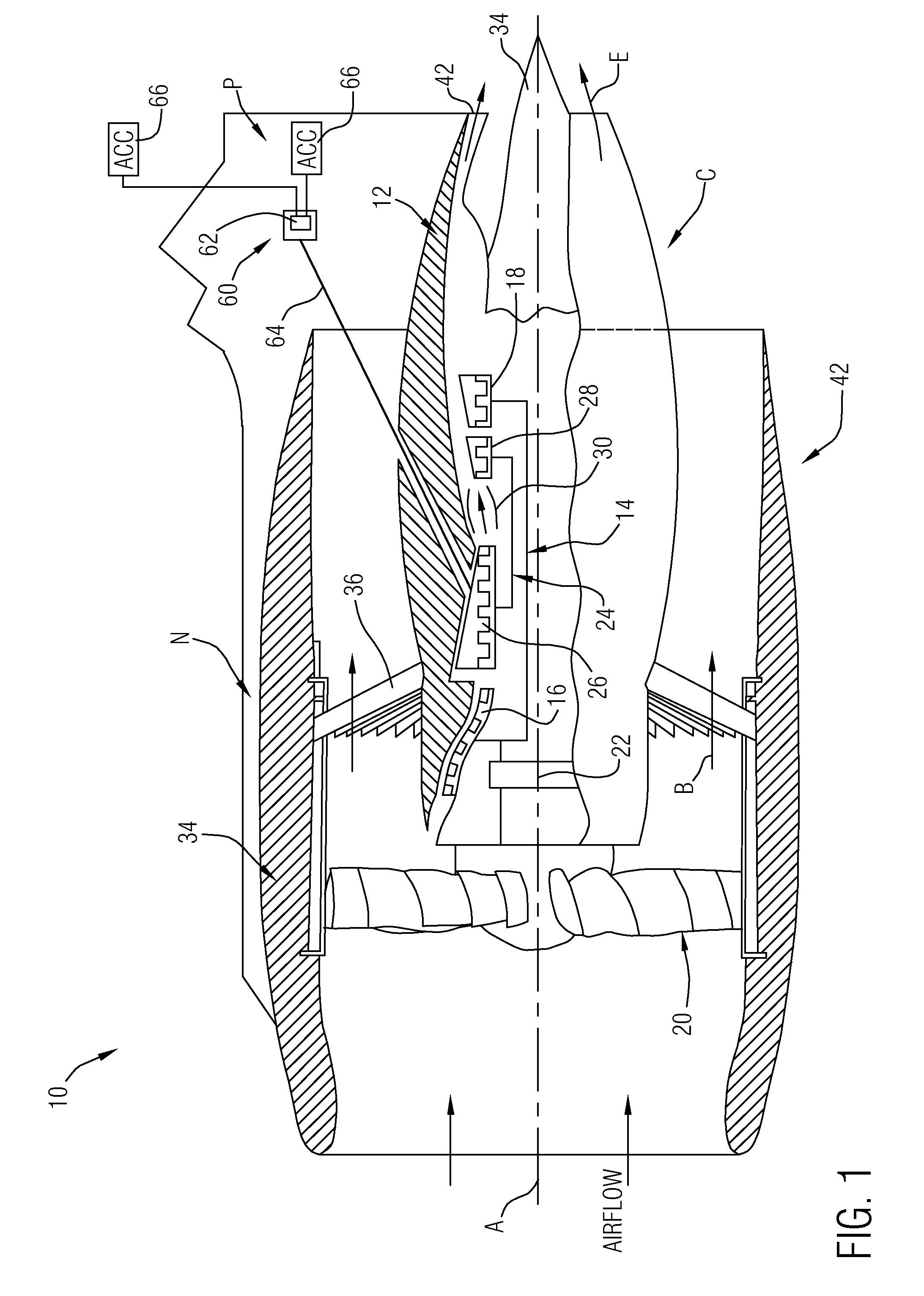 Gas turbine engine with pylon mounted accessory drive