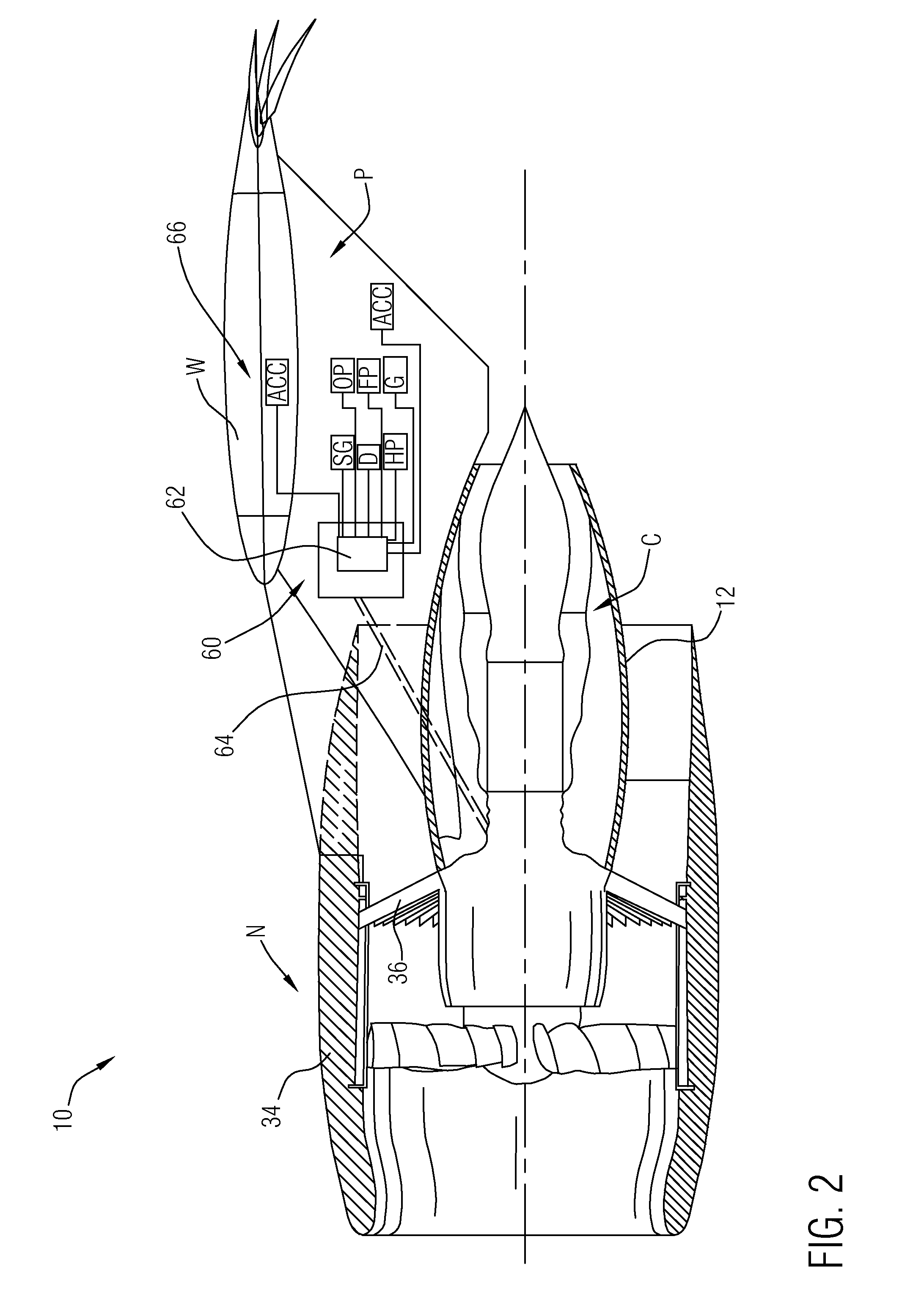 Gas turbine engine with pylon mounted accessory drive