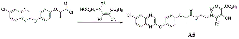 2-[4-(quinoxaline-2-yloxy)phenoxy]amide derivatives and preparation method and application thereof