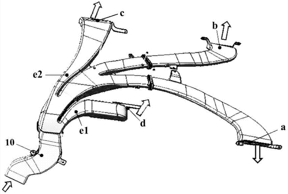 Vehicle-mounted air conditioner duct design method based on CAE emulation technique