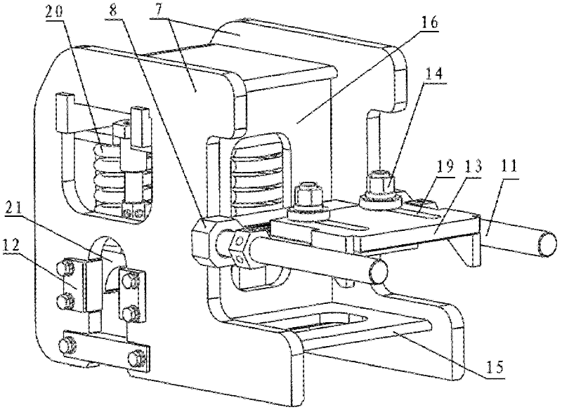 Shock-absorbing tensioner for triangular track wheels