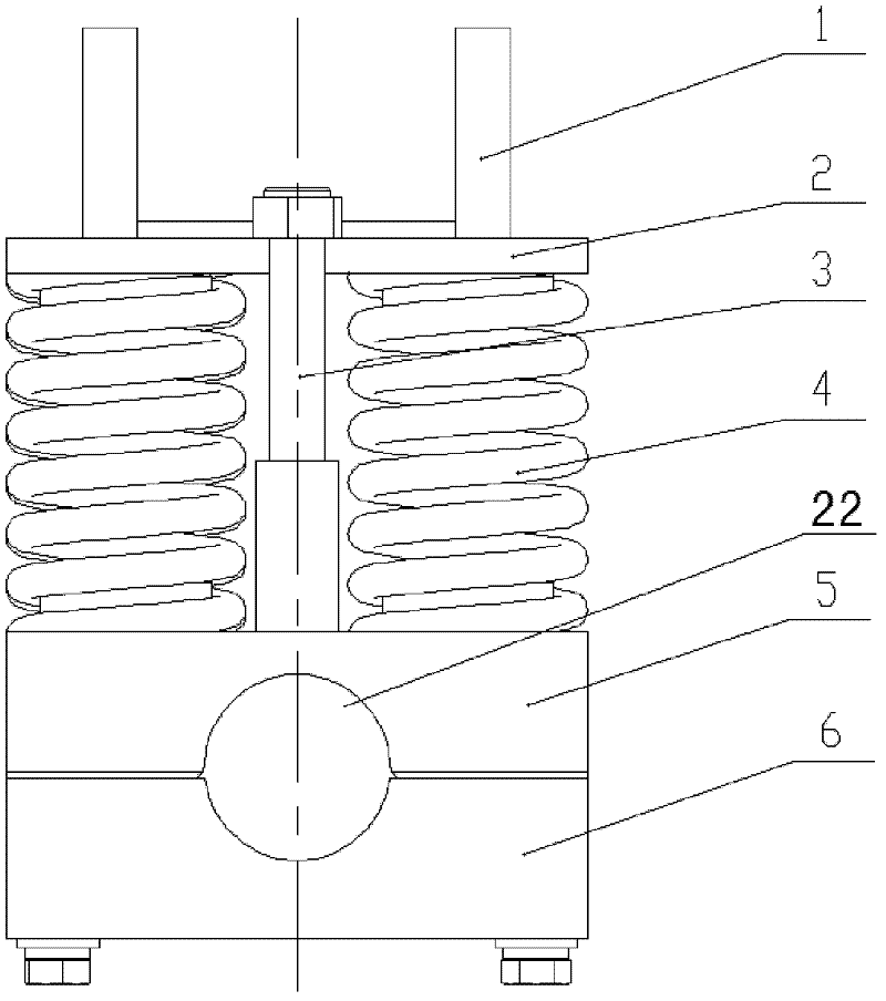 Shock-absorbing tensioner for triangular track wheels