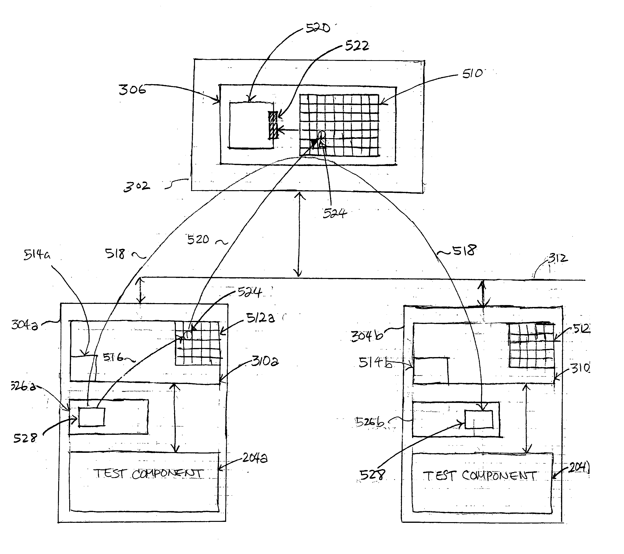 Method and apparatus for transferring data in a distributed testing system