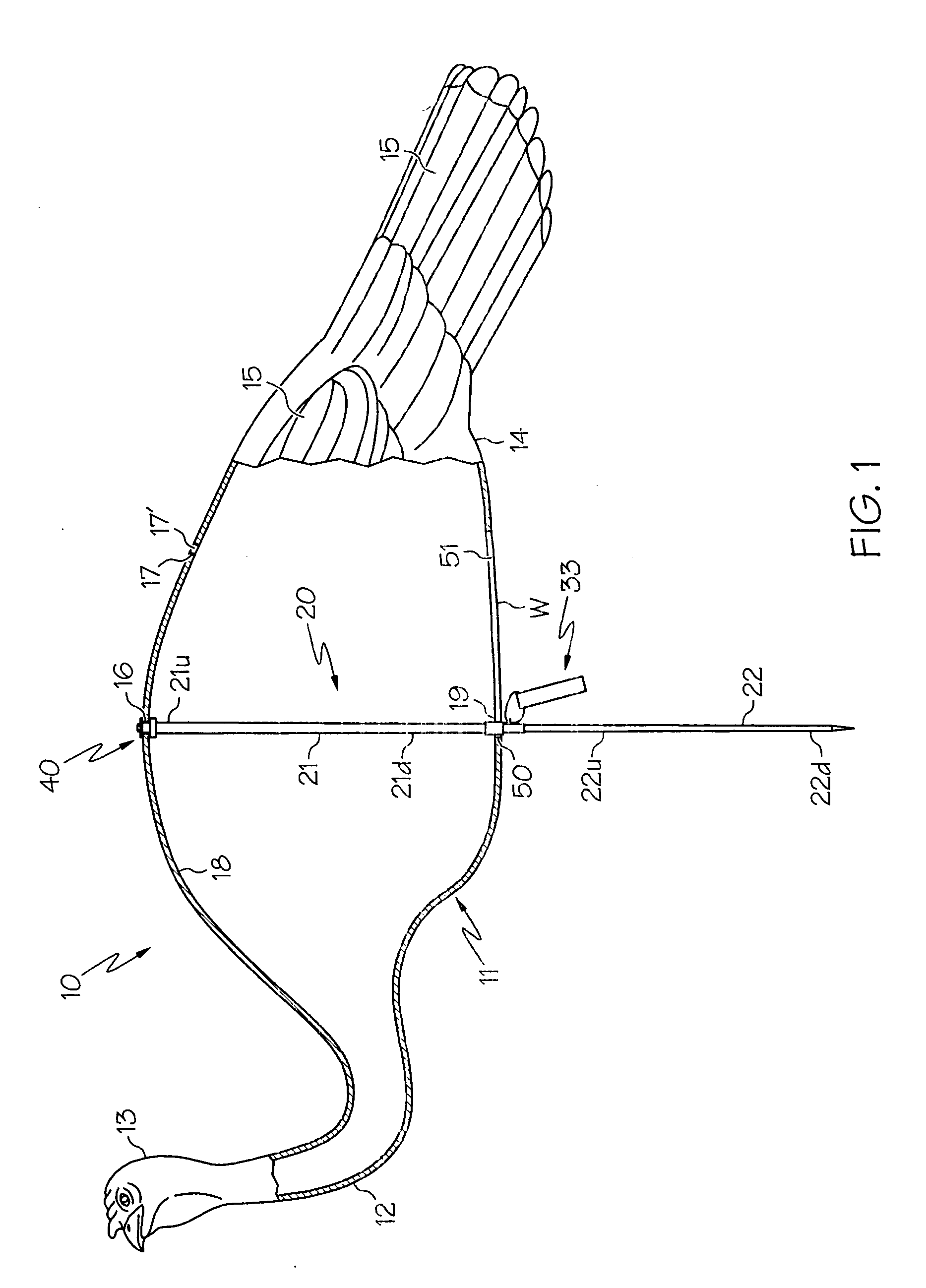 Telescopable strut for turkey decoy