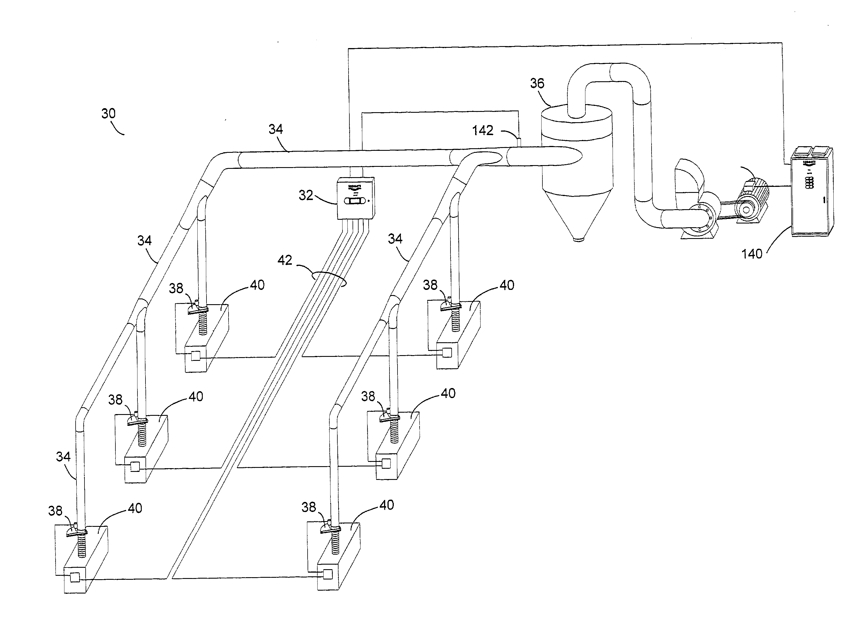 Energy saving vacuum system for particle, mist, and fume collection