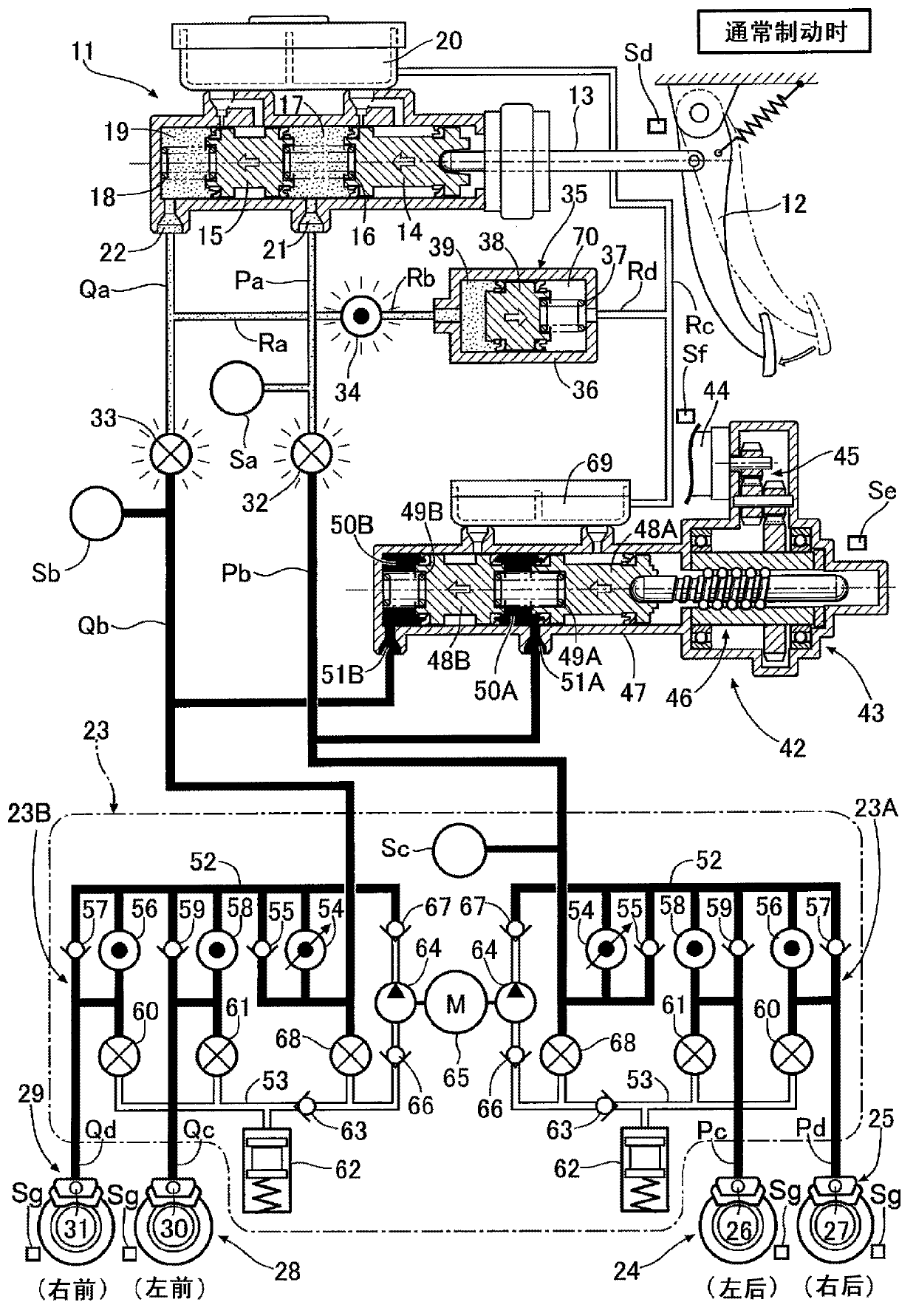 Brake device for vehicle