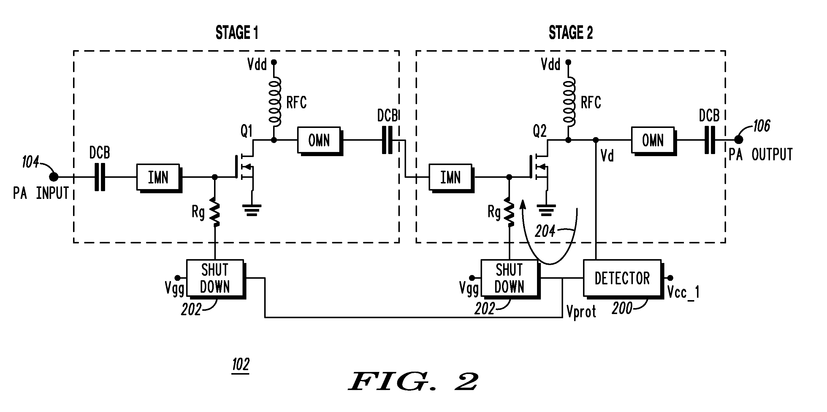 RF power amplifier protection