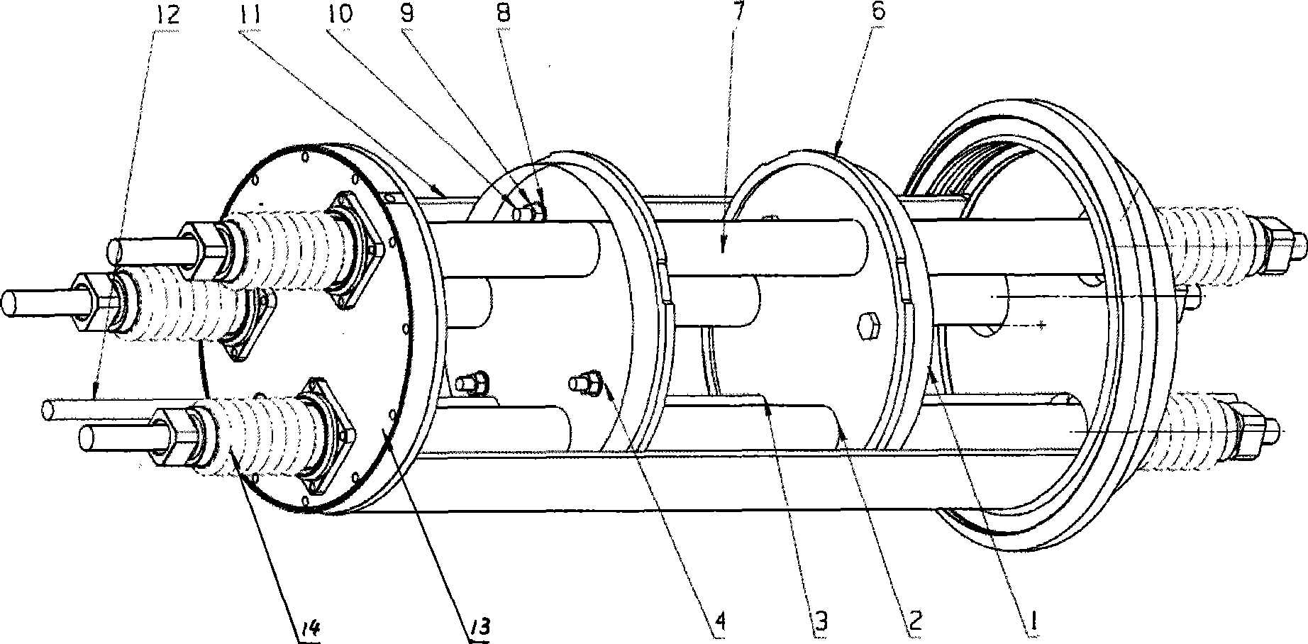 Electric penetration piece with radiation shielding structure