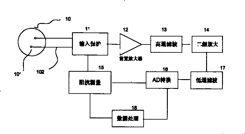 Brain impedance detection circuitry and EEG checking device