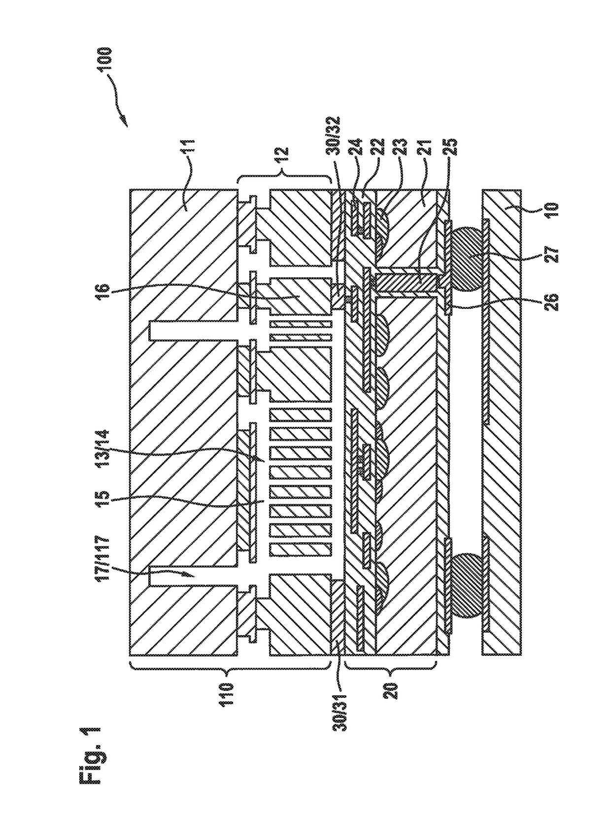 MEMS element including a stress decoupling structure and a component including such a MEMS element