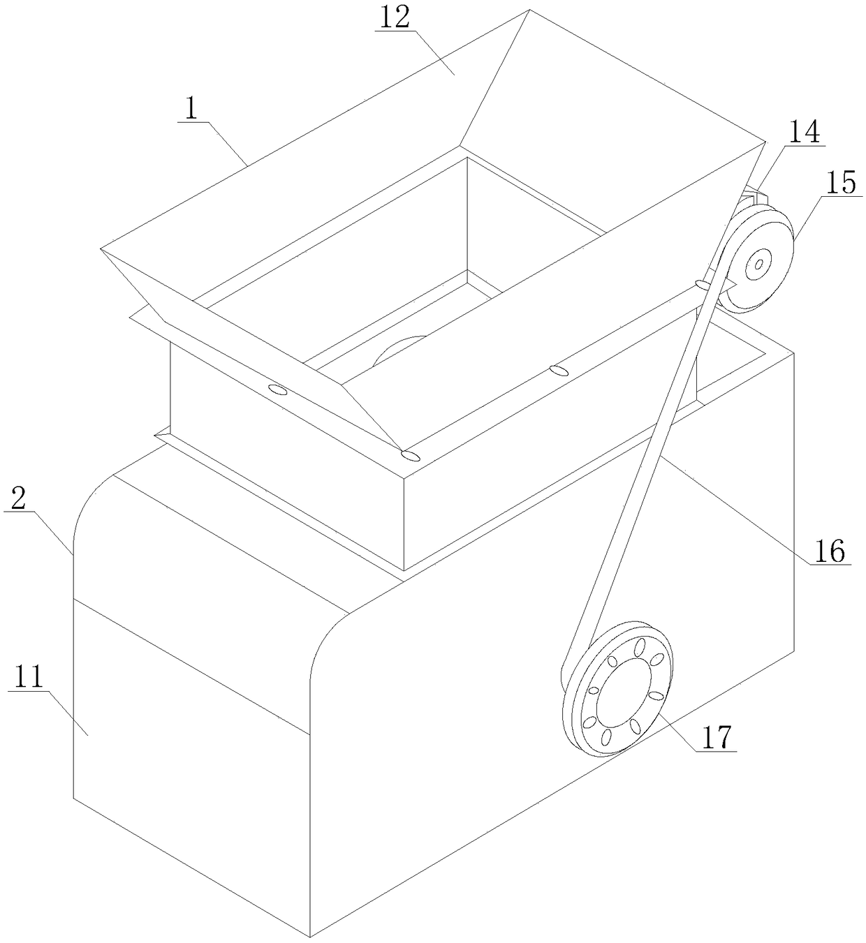 Automatic discharging device of upper discharge centrifugal machine