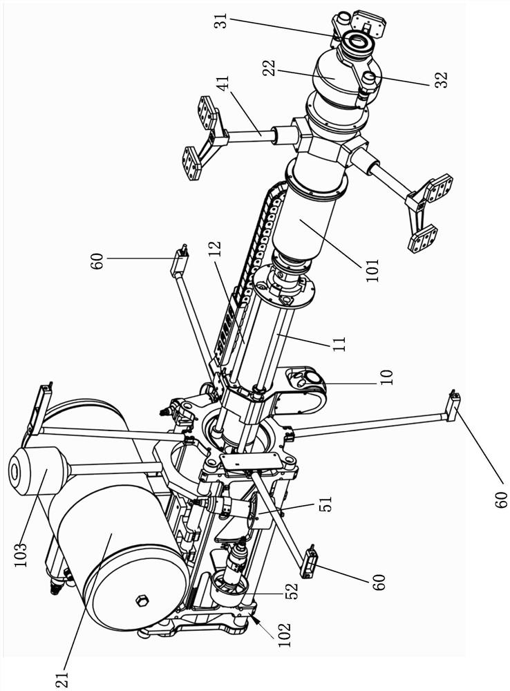 Reactor pressure vessel main pipeline nozzle internal inspection equipment