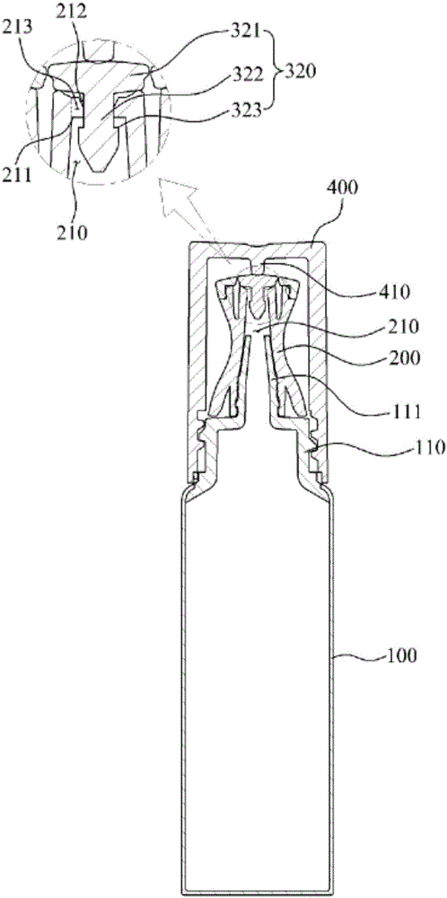 Tubular container having applicator