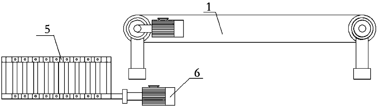 Intermittent automatic turning and sieving device