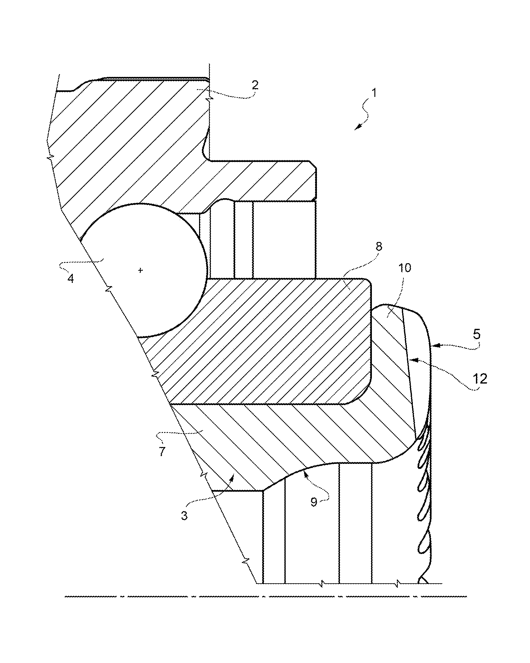 Method of forming a frontal toothing on an inner ring of a wheel hub, upset collar and wheel hub with frontal toothing thus obtained