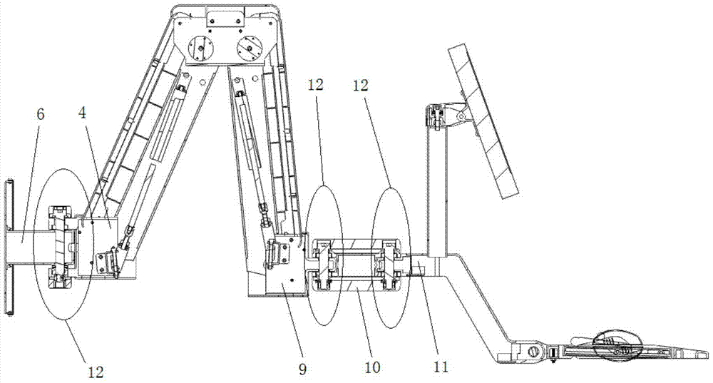 A multi-joint anti-drift structure of a wall-mounted workstation