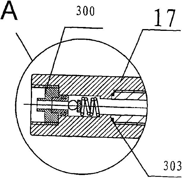 High-pressure clamped sealing gas injection tool being used for leak detection of tube column and having function of trip prevention