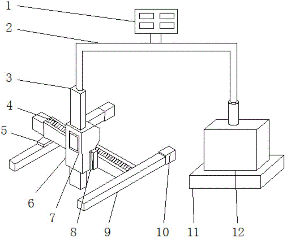 Control system for gantry truss robot and control method for control system for gantry truss robot