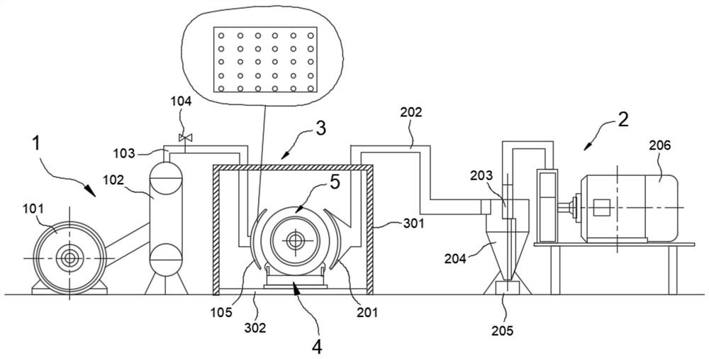 Enveloping type motor rotor purging dust removal device