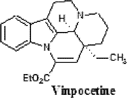 A kind of oral sustained-release solid preparation with vinpocetine as active ingredient