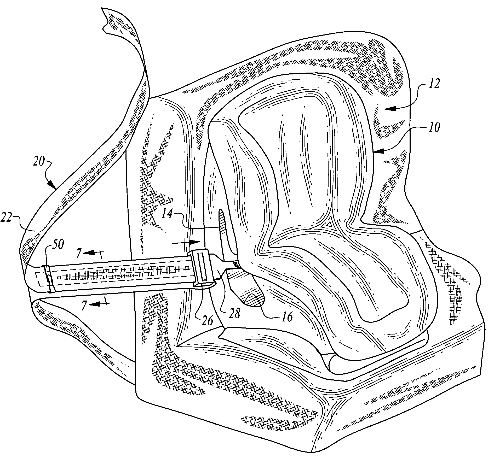 System for facilitating threading of a seat belt through a child safety seat