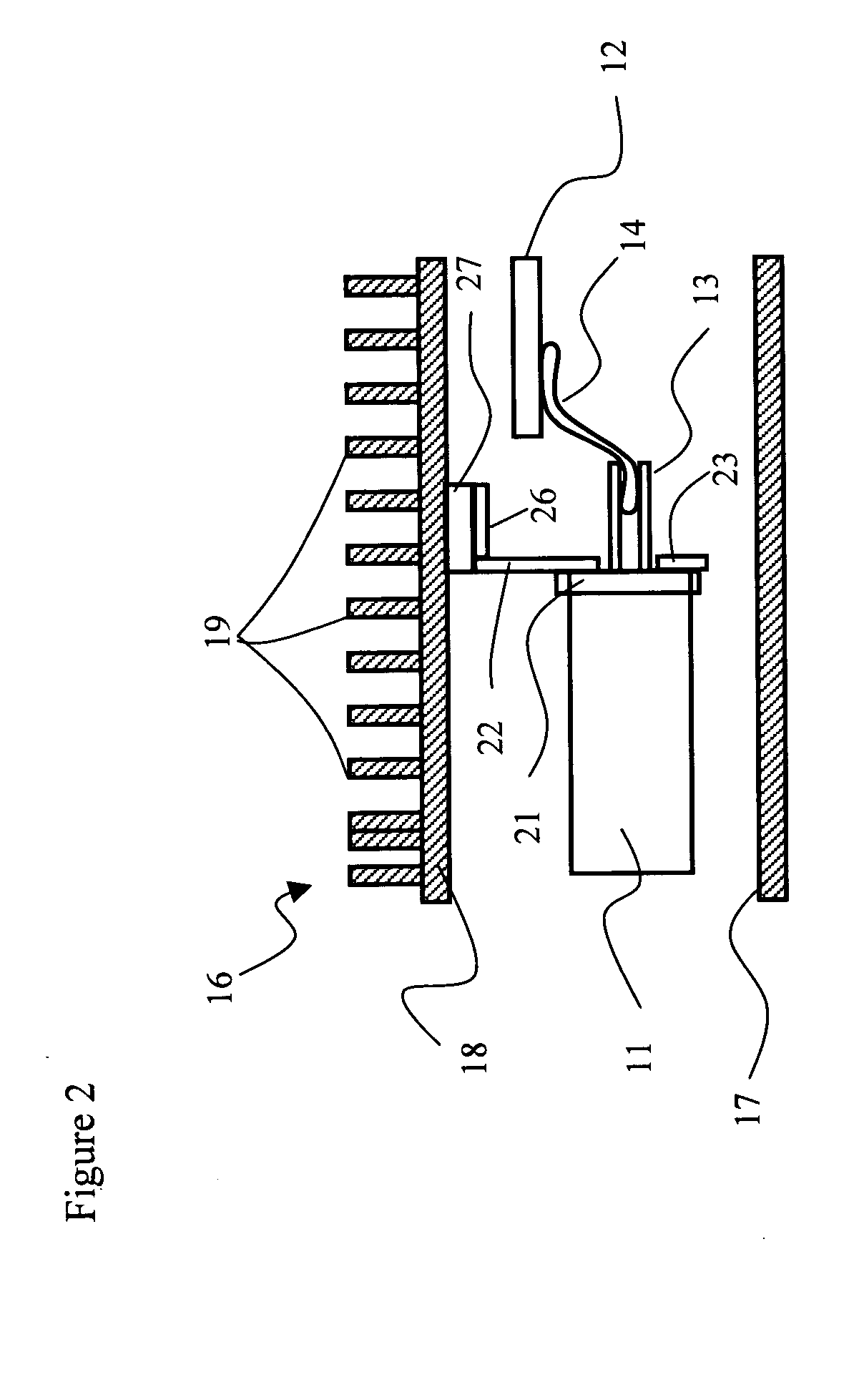 Heat sink tab for optical sub-assembly