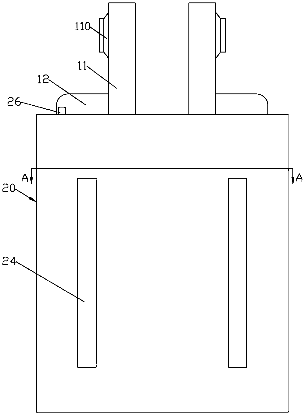 Sliding supporting seat utilizing hydraulic hammer guide grooves to guide displacement