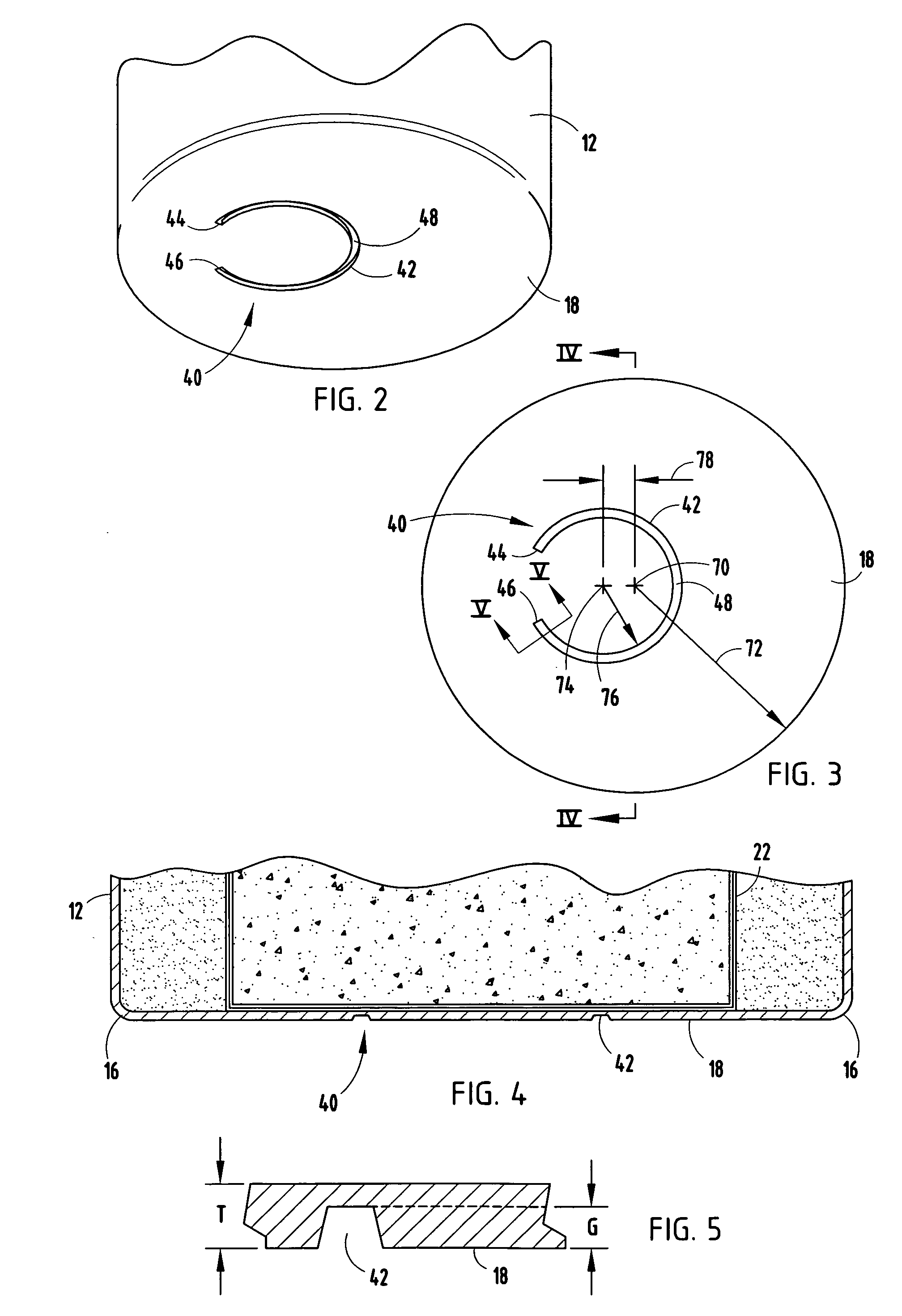 Battery can having off-center C-shaped vent