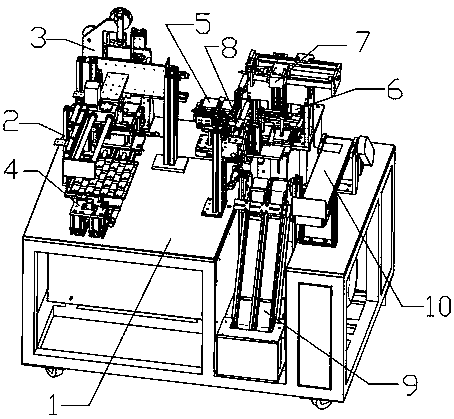 Efficient and automatic new energy square battery glue pasting, detecting and sorting integrated equipment