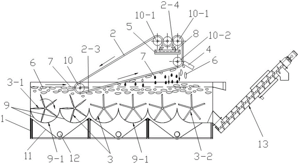 Cleaning device and method for fragments with grease