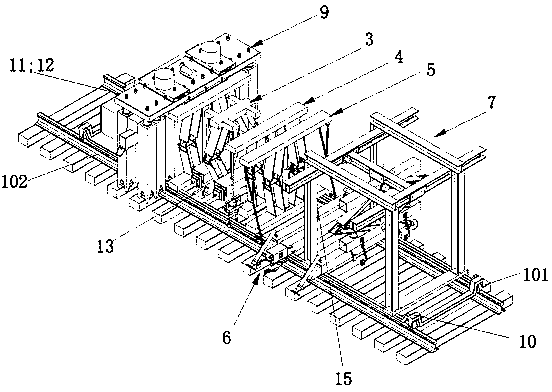 Mechanical sleeper replacing machine