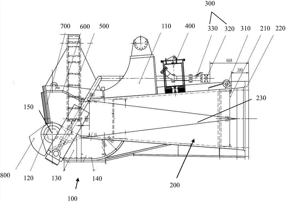 High-pressure water flushing rake head