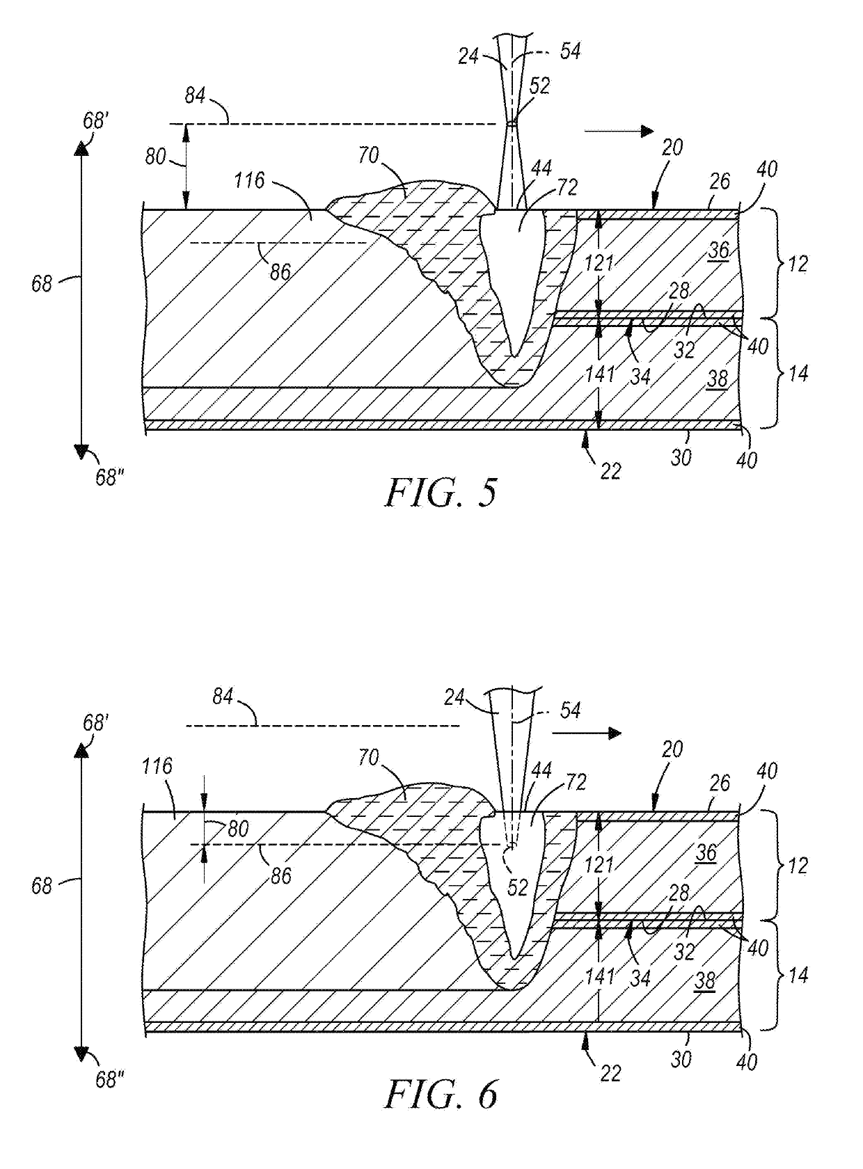 Laser welding of overlapping metal workpieces assisted by oscillating laser beam focal position