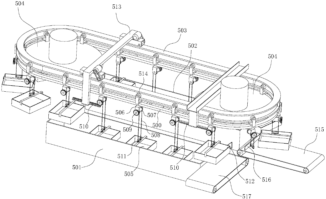 Osmunda cinnamomea blanching and conveying mechanism with self-lifting lifting tool