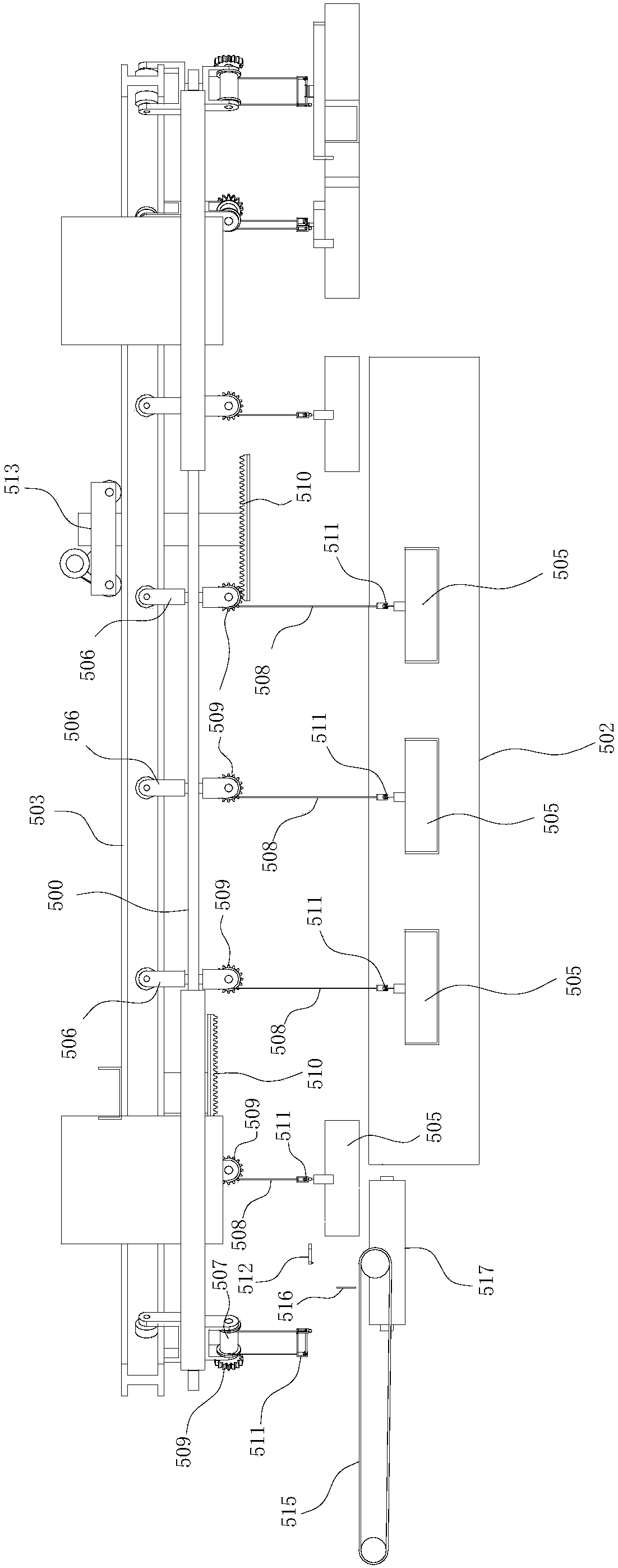 Osmunda cinnamomea blanching and conveying mechanism with self-lifting lifting tool