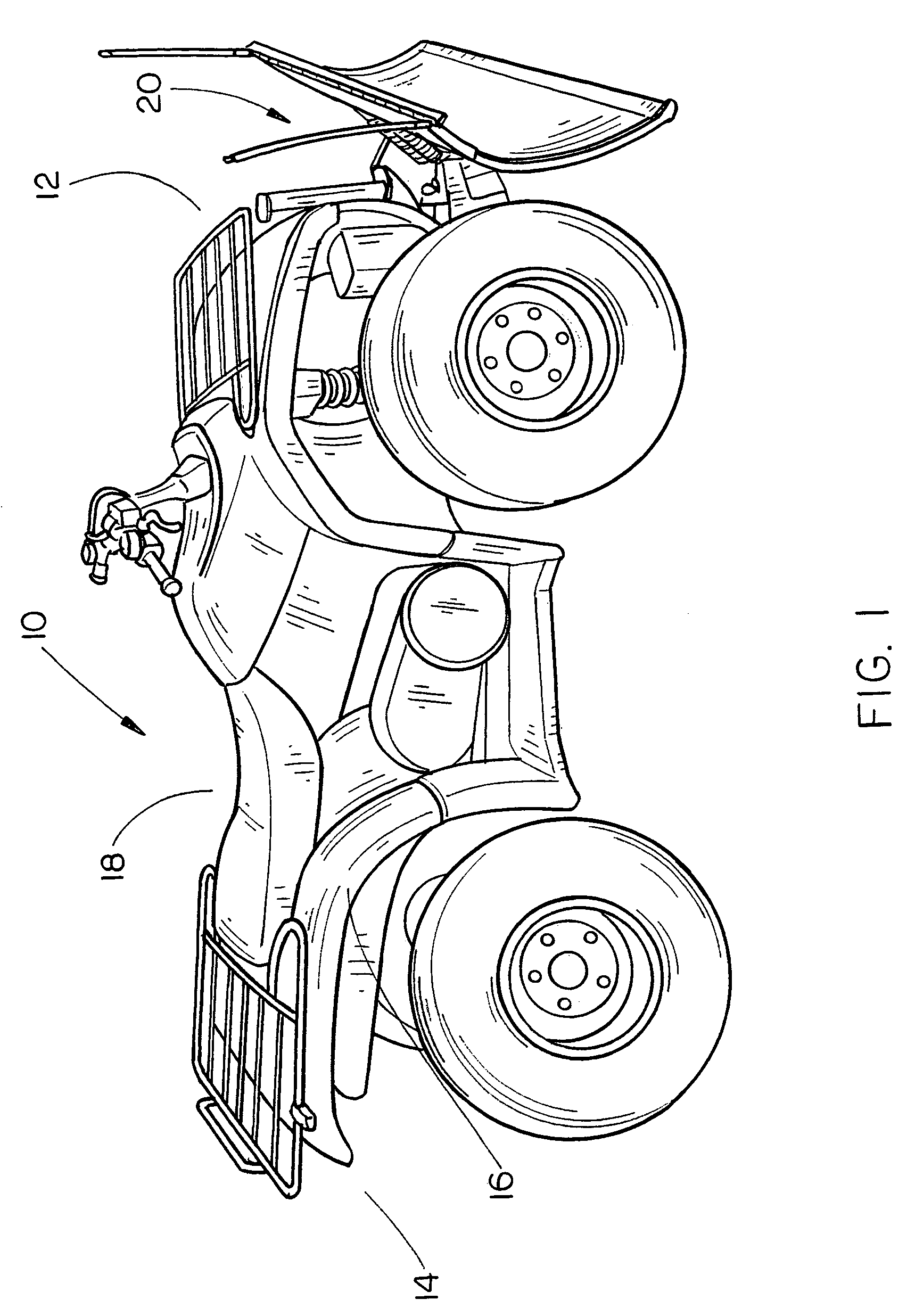 Blade attachment for an all-terrain vehicle