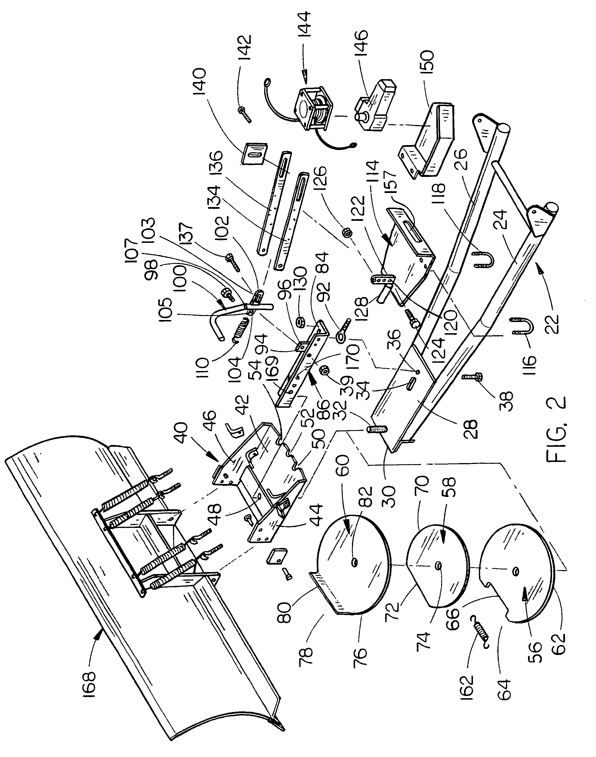 Blade attachment for an all-terrain vehicle