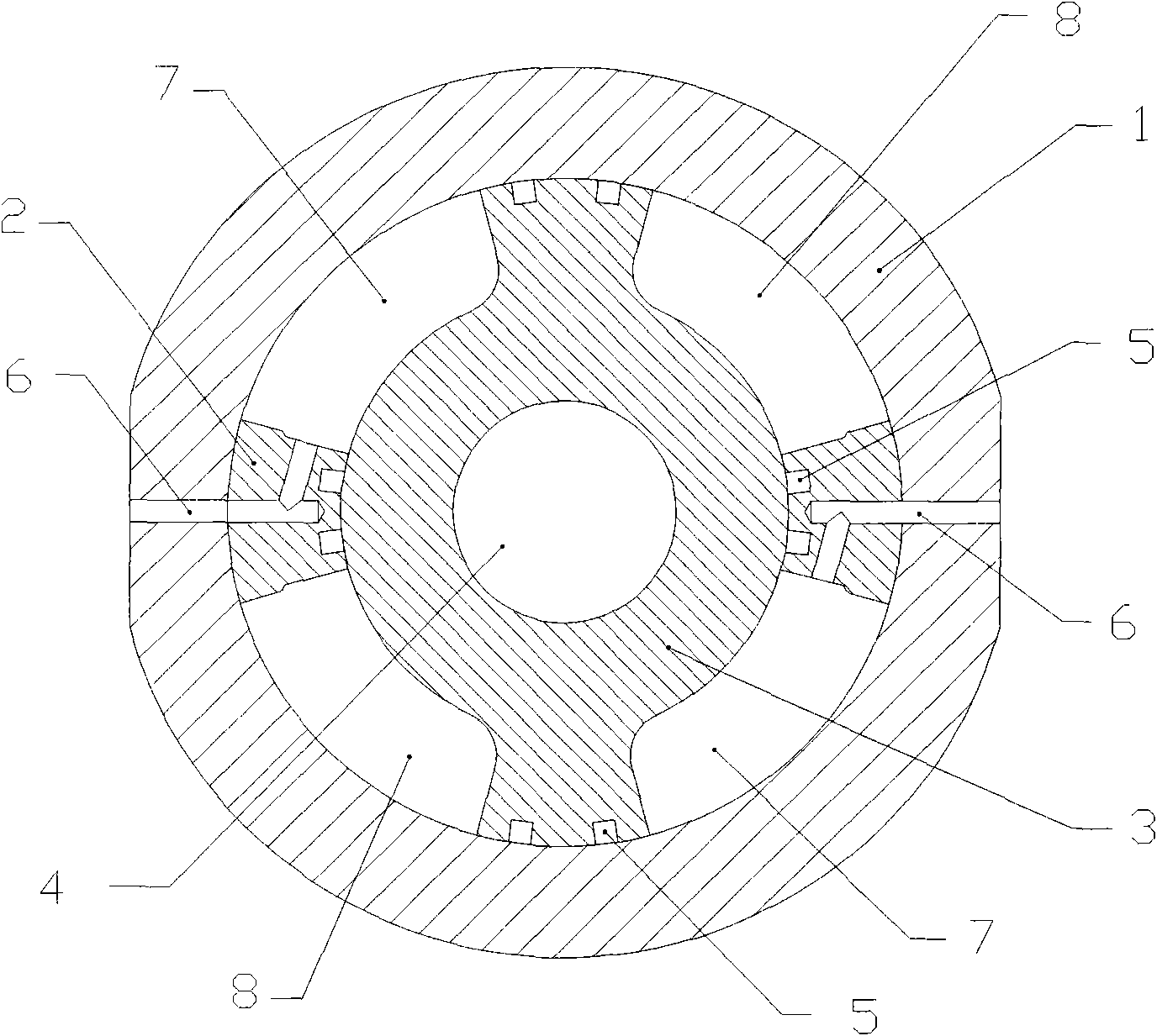 Pitch adjusting system of rotation type hydraulic proportional servo drive motor