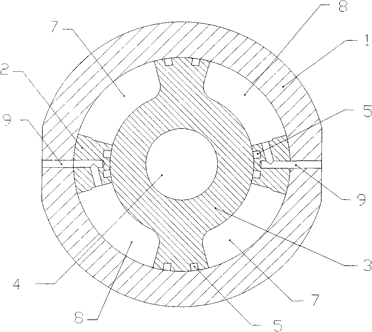 Pitch adjusting system of rotation type hydraulic proportional servo drive motor