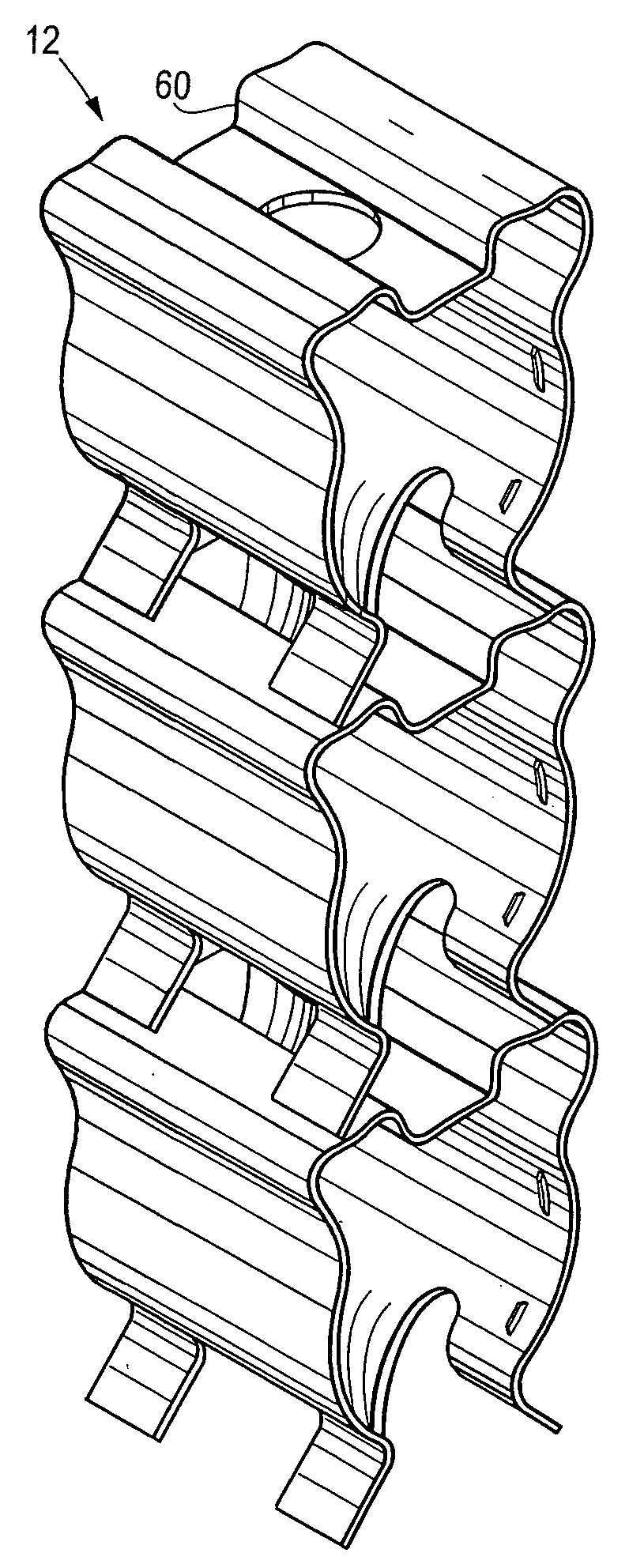 One-piece resilient stackable hanger